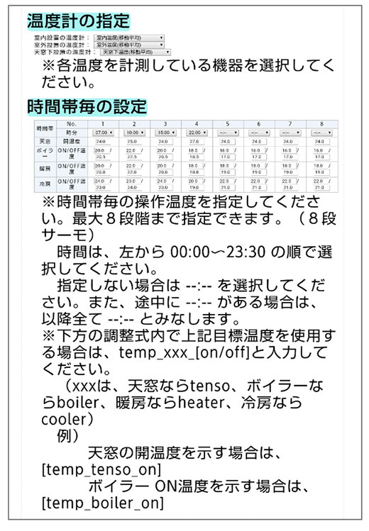 温調みつばち「画面例(スマートフォン)」